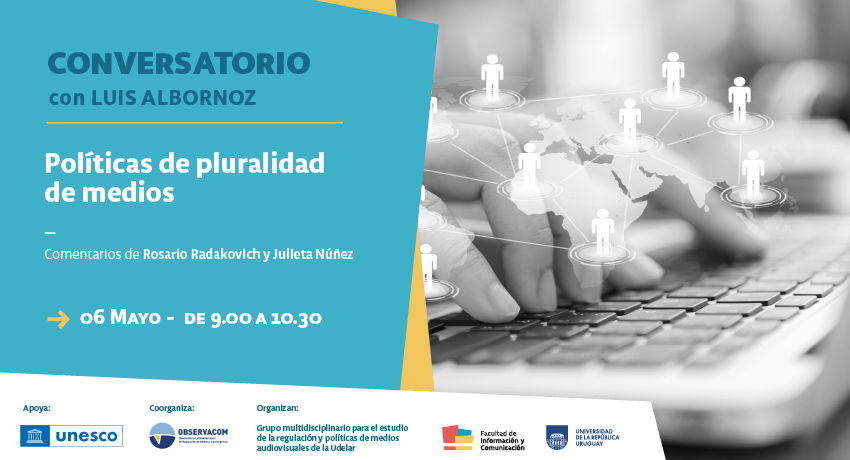 Diseño de afiche conversatorio Albornoz