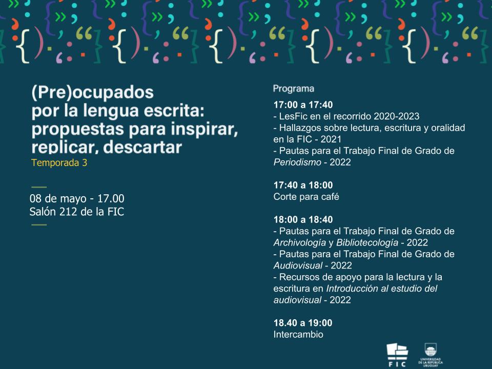 Invitación para (Pre)ocupados por la lengua escrita: propuestas para inspirar, replicar, descartar - Temporada 3