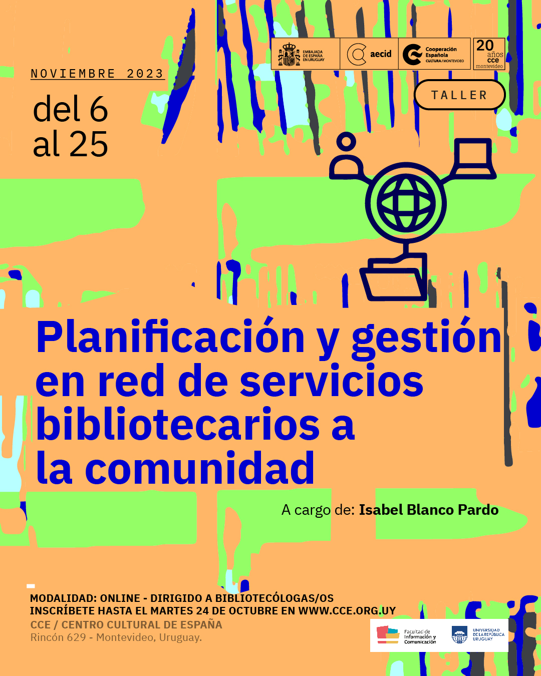 Afiche del curso Planificación y gestión en red: Servicios bibliotecarios a la comunidad