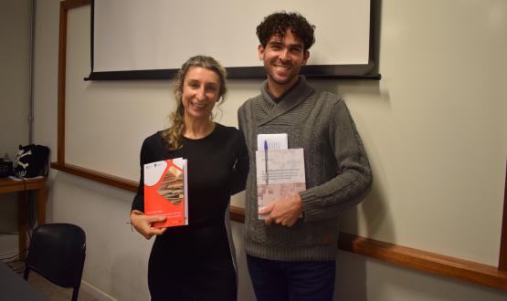 Presentación de los libros “Lectura y escritura en la universidad” de Yanet Fuster y “La actividad metalingüística en el aula” de Damián Díaz, en la que participación sus autores, la decana Gladys Ceretta y la prorrectora de Investigación Virginia Bertolotti. 26/6/2023.
