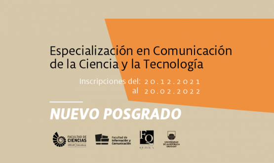 inscripciones 2022 Especialización en Comunicación de la Ciencia y la Tecnología
