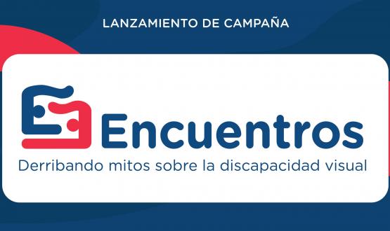logotipo de la campaña «Encuentros: derribando mitos sobre la discapacidad visual»
