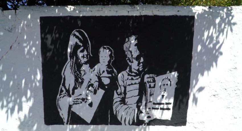 Fotografía del mural en Memorias Jóvenes