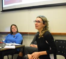 Presentación de los libros “Lectura y escritura en la universidad” de Yanet Fuster y “La actividad metalingüística en el aula” de Damián Díaz, en la que participaron sus autores, la decana Gladys Ceretta y la prorrectora de Investigación Virginia Bertolotti. 26/6/2023.