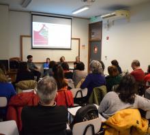 Presentación de los libros “Lectura y escritura en la universidad” de Yanet Fuster y “La actividad metalingüística en el aula” de Damián Díaz, en la que participaron sus autores, la decana Gladys Ceretta y la prorrectora de Investigación Virginia Bertolotti. 26/6/2023.