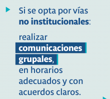 Recomendaciones para comunicaciones responsables entre docentes y estudiantes / 7