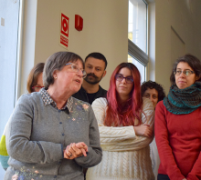 Foto brindis de la decana en brindis 